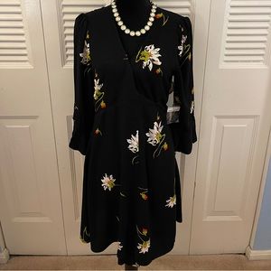 Free People black floral dress